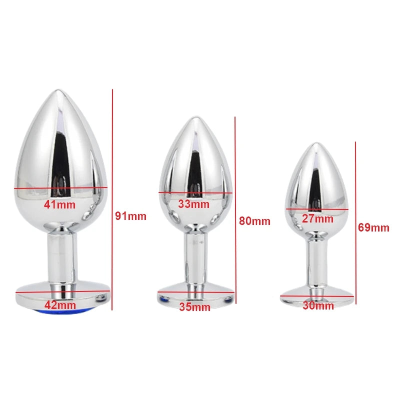 Metal Anal Plug Set – 3 Sizes Included