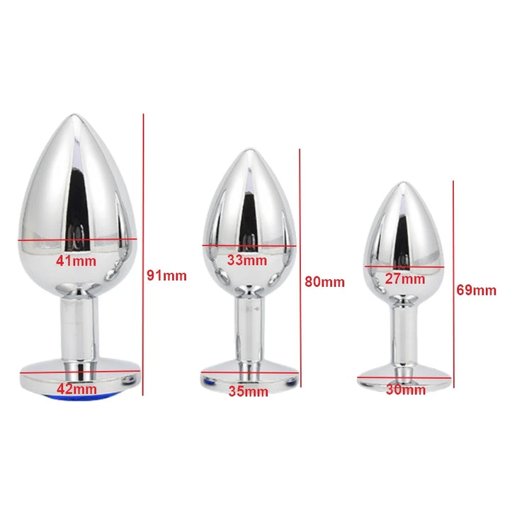 Metal Anal Plug Set – 3 Sizes Included